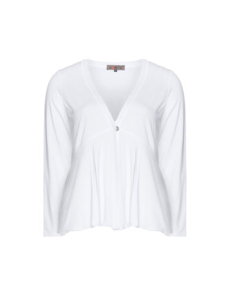 Buttoned jersey jacket in White designed by Exelle to find in Category Jackets at navabi.de