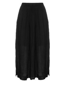 Grizas Maxi linen skirt Black