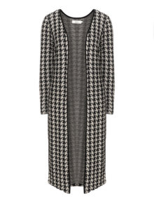 Zizzi Monochrome cardigan Light-Grey / Black