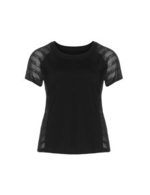 Manon Baptiste Cotton top with ajour knitting Black