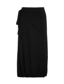 Isolde Roth Maxi skirt in wrap look Black
