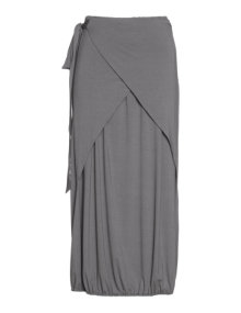 Isolde Roth Maxi skirt in wrap look Grey