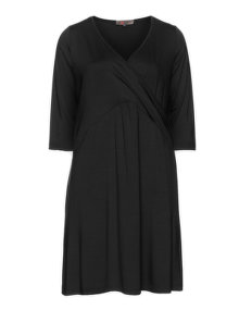 Exelle Jersey dress in wrap look Black