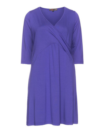 Jersey dress in wrap look in Purple designed by Exelle to find in Category Dresses at navabi.de