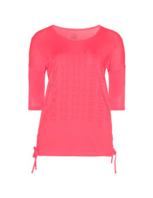 Röhnisch Sports shirt with ruffled sides Coral-Orange