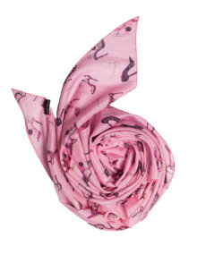 Fraas Cotton-silk scarf with print Pink / Purple