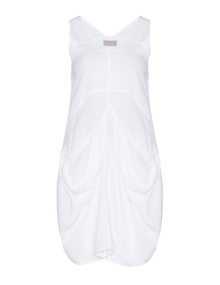 Kekoo Cotton dress with pouch pockets White
