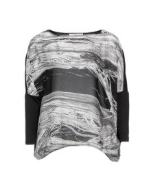 Chesca Printed top Black / Grey