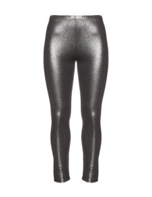 Aprico Cropped metallic leggings Silver