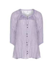 Zizzi Crinkle-look blouse Lilac