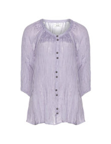 Zizzi Crinkle-look blouse Lilac