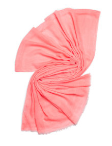 Fraas Fringed scarf Coral-Orange