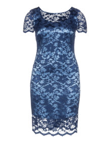 Weise  Dress with floral lace Blue