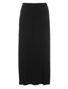 Zizzi Jersey skirt with elastic waistband Black