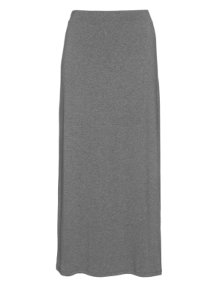 Zizzi Jersey skirt with elastic waistband Grey / Mottled