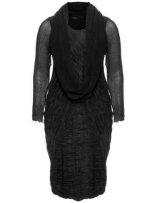 Grizas Linen mix wrinkle dress Black