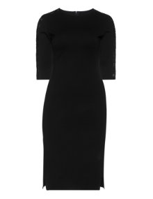 Manon Baptiste Dress with decorative sleeves Black