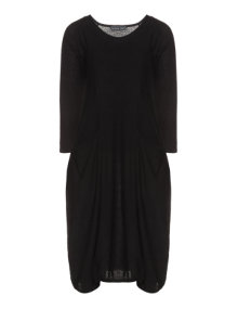 Barbara Speer Textured cotton dress Black