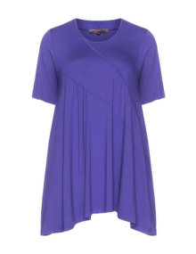 Exelle A-line jersey top Purple