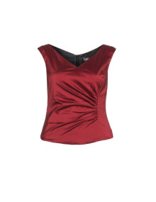 Weise  Elastic draped top Dark-Red