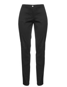Maxima Straight cut cotton trousers Black