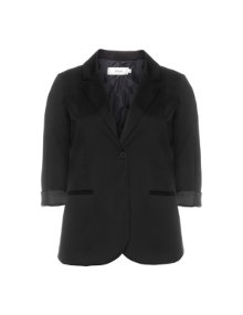 Zizzi Blazer with three-quarter sleeves Black