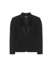 Hermann Lange Satin-trimmed tuxedo jacket Black