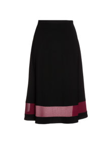 Manon Baptiste A-line chiffon skirt Black / Bordeaux-Red