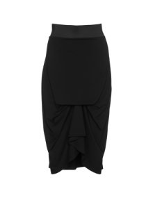 Isolde Roth Draped cotton skirt Black