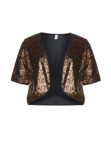 Zhenzi Sequined bolero Black / Bronze