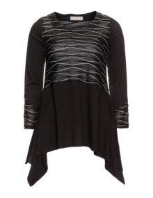 Kekoo Asymmetrical top Black / Grey