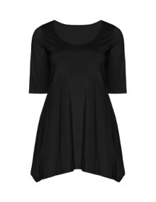 Isolde Roth Cotton shirt with A-line Black